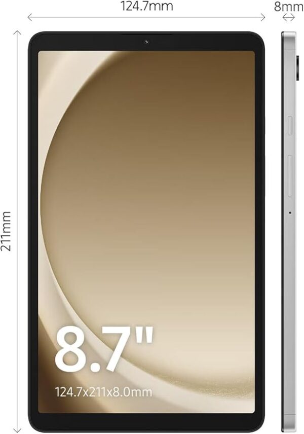 Samsung Galaxy Tab A9 WiFi Android Tablet, 8GB RAM, 128GB Storage, Silver (UAE Version) - Image 3