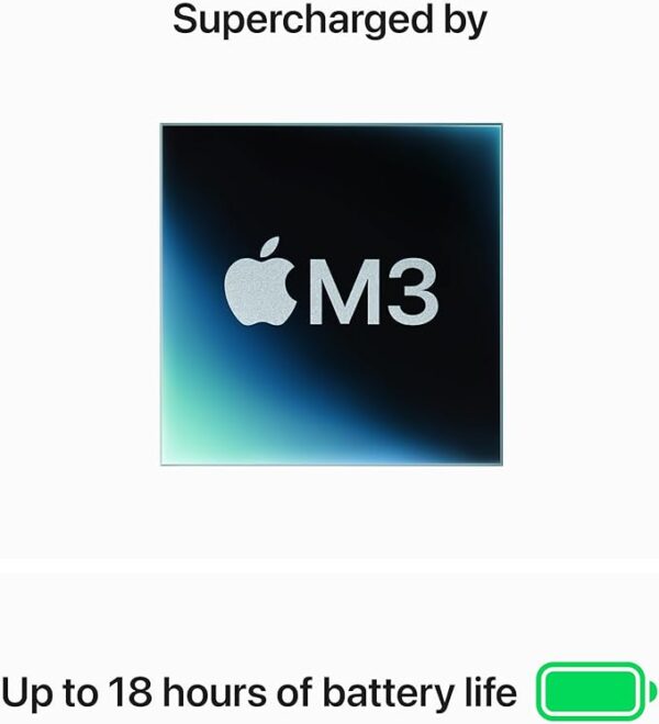 Apple 2024 MacBook Air (13-inch, Apple M3 chip with 8‑core CPU and 8‑core GPU, 16GB Unified Memory, 256GB) - Starlight - Image 3
