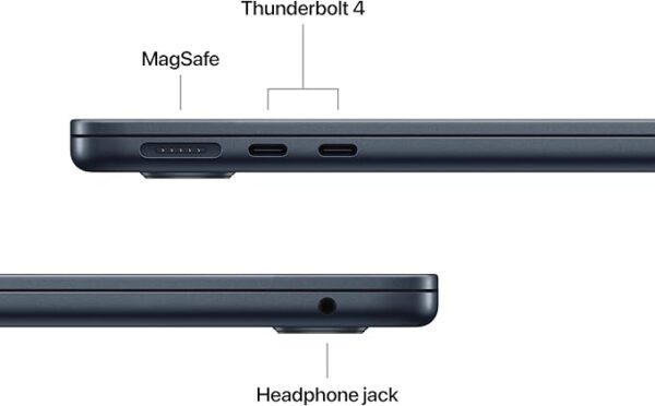 Apple 2025 MacBook Air (13-inch, Apple M4 chip with 10-core CPU and 8-core GPU, 16GB Unified Memory, 256GB) - Midnight;Arabic/English - Image 2